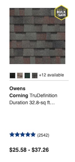 OC Duration shingle